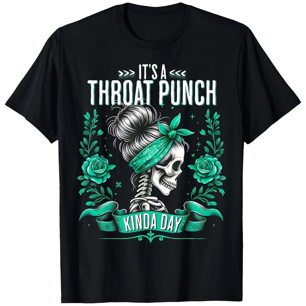 Black Graphic Tee - "It's A Throat Punch Kinda Day"